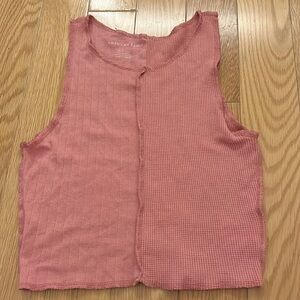 pink high neck two sided tank top!